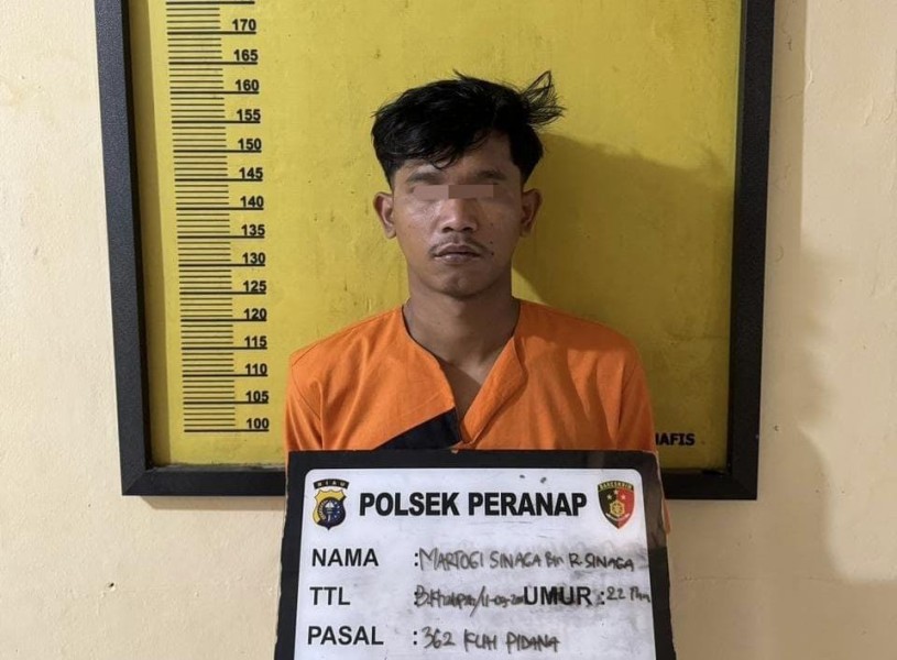 Polsek Peranap Kejar Maling Motor sampai ke Sumatera Utara
