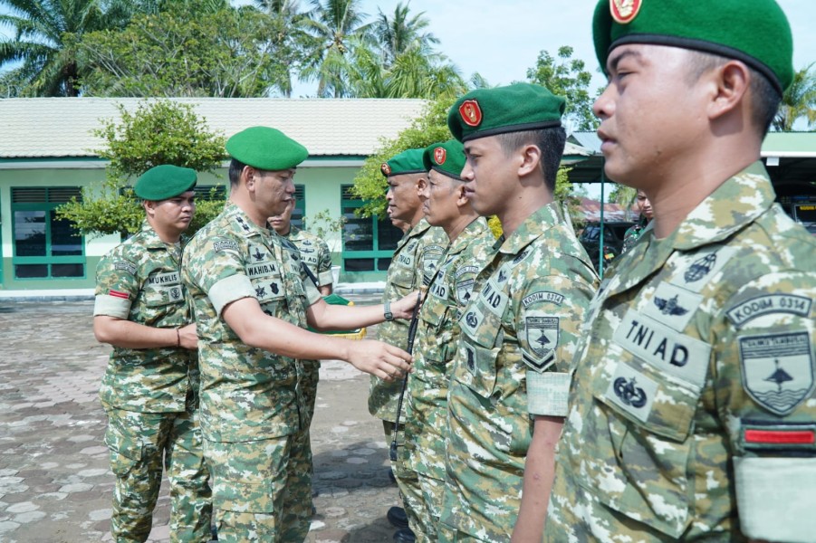Prajurit Kodim 0314/Inhil Naik Pangkat, Dandim Tekankan Profesionalisme