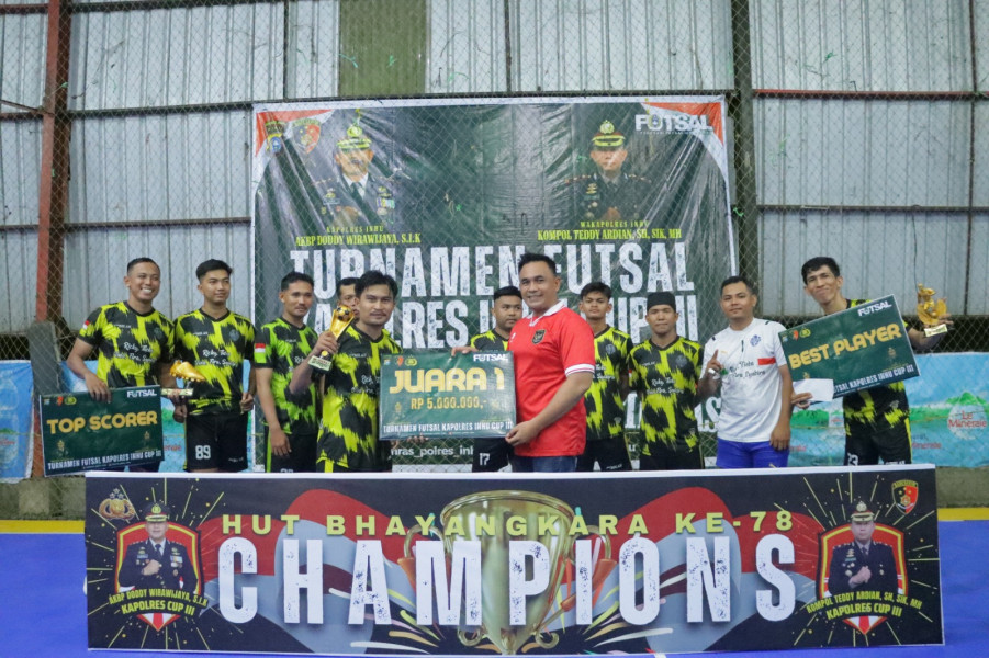 Vino FC Juara Futsal Kapolres Inhu Cup III