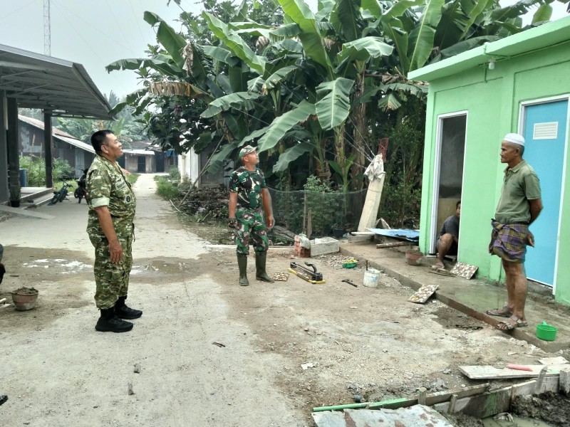 Kasdim 0314/Inhil Tinjau Langsung Progres TMMD ke-130 di Desa Kuala Lemang