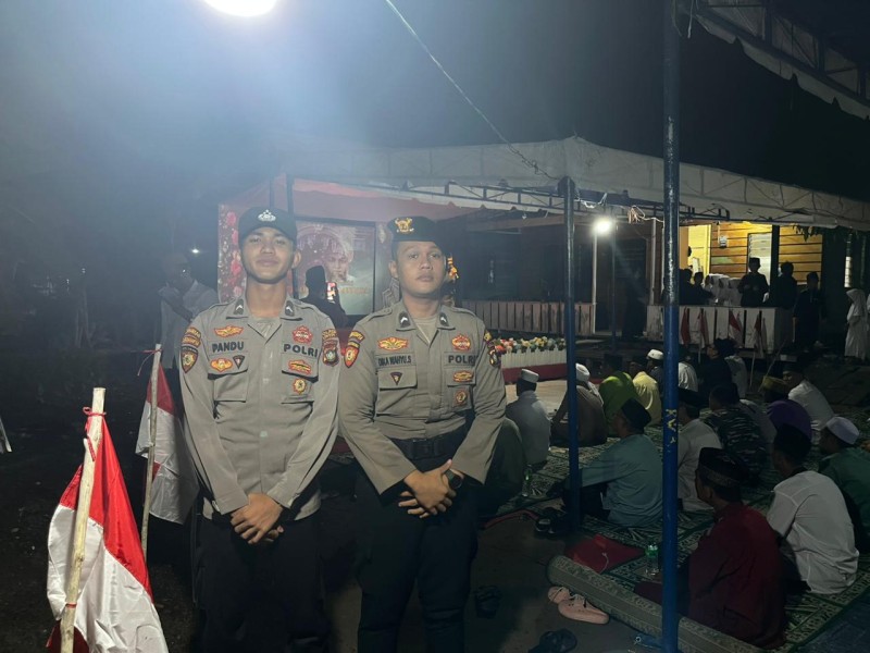 Polsek Senayang Wujudkan Pengamanan Kondusif pada Haul Sayyid Syech Abdul Qodir Al Jailani QSA.