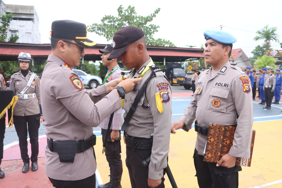 Polres Inhil Sambut Siswa Diktuk Bintara Polri Gelombang II