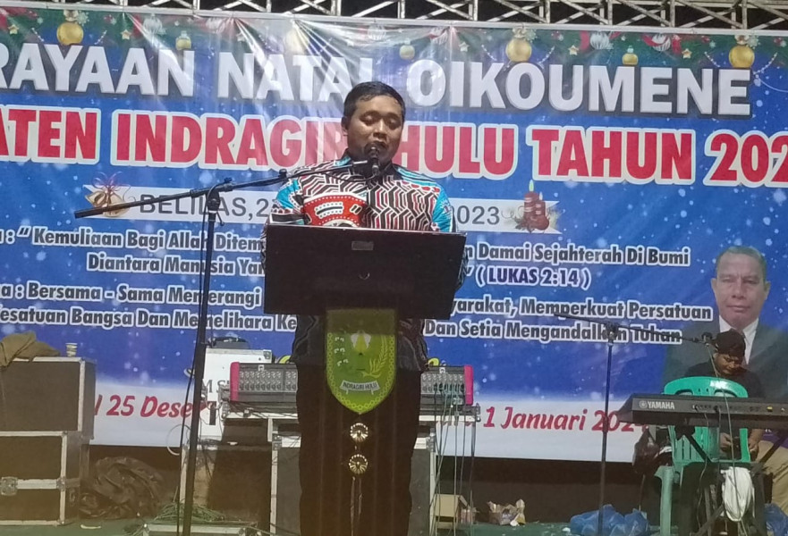 Bupati Hadiri Perayaan Natal Oikoumene Inhu 2023