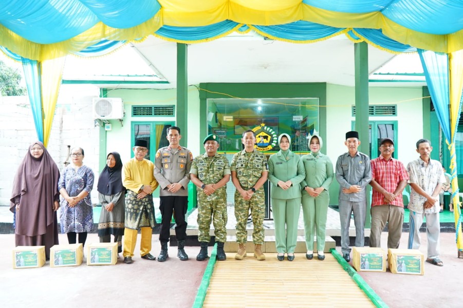 Tingkatkan Silaturahmi dan Koordinasi dengan Unsur Wilayah, Dandim 0314/Inhil Kunker Koramil 06/Kateman
