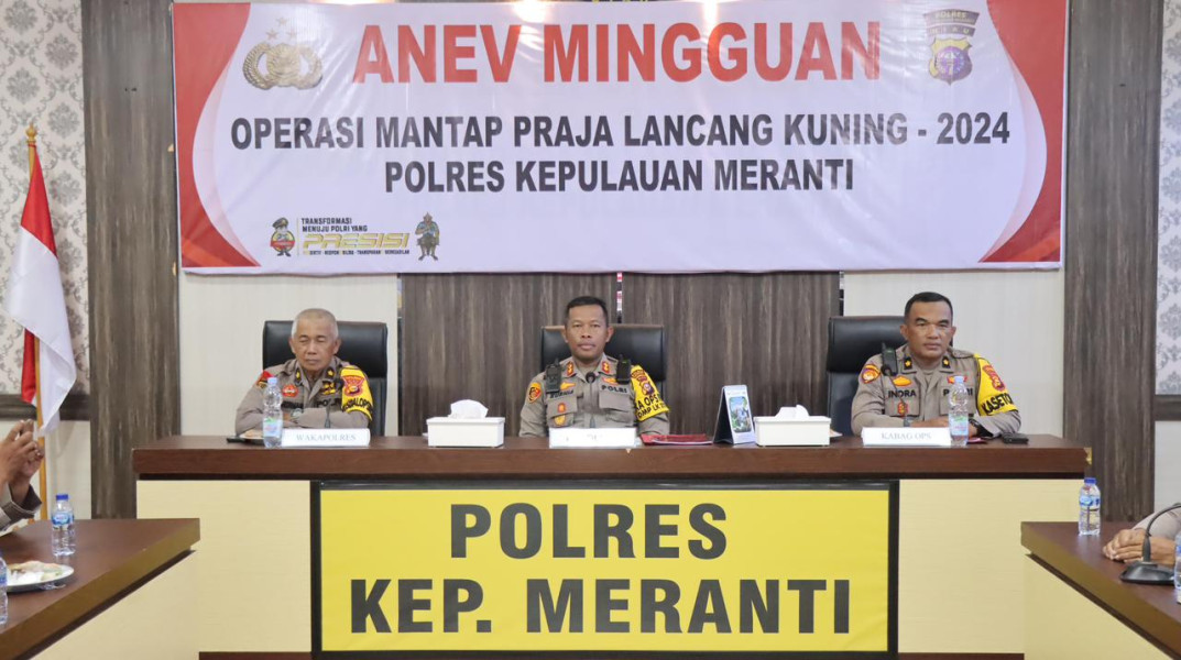 Gelar Rapat Anev Mingguan, Polres Kep Meranti Bahas Pengawalan Logistik Pilkada