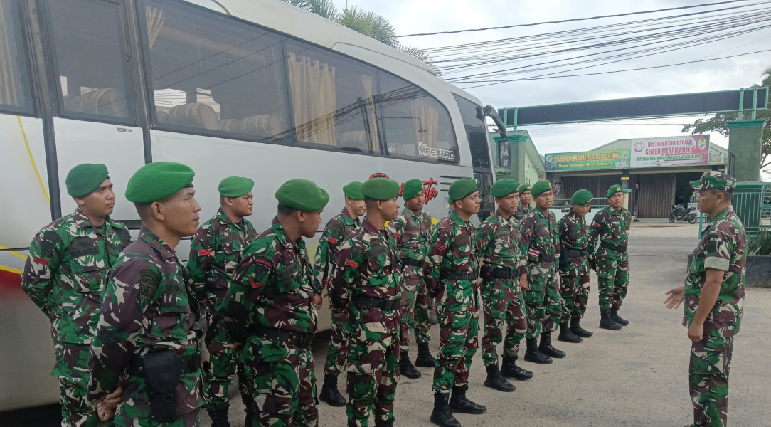 Perkuat Pengamanan Pilkada Inhil, Dandim 0314/Inhil Kerahkan Personel Tambahan dari Batalyon 132/Bima Sakti