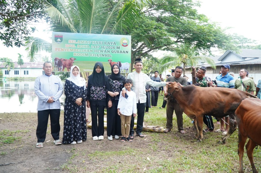 Semarak Hari Raya Idul Adha 1447 H, Kodim 0314/Inhil Potong 12 Hewan Kurban
