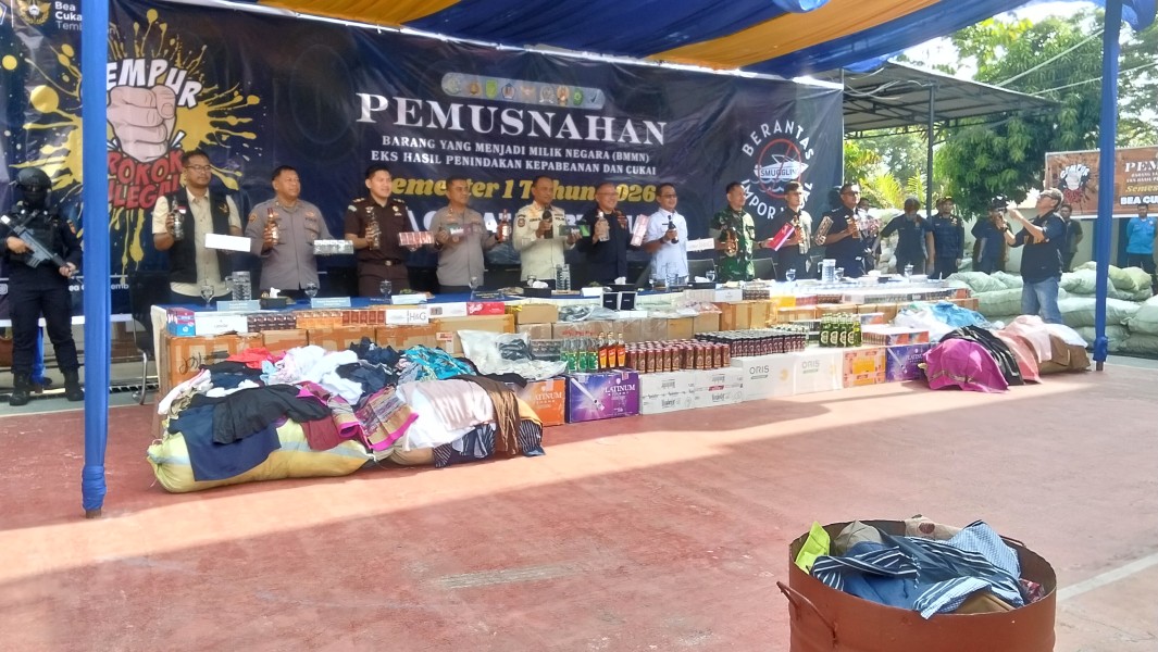 Bea Cukai Tembilahan Musnahkan Barang Ilegal Senilai Rp4,6 Miliar