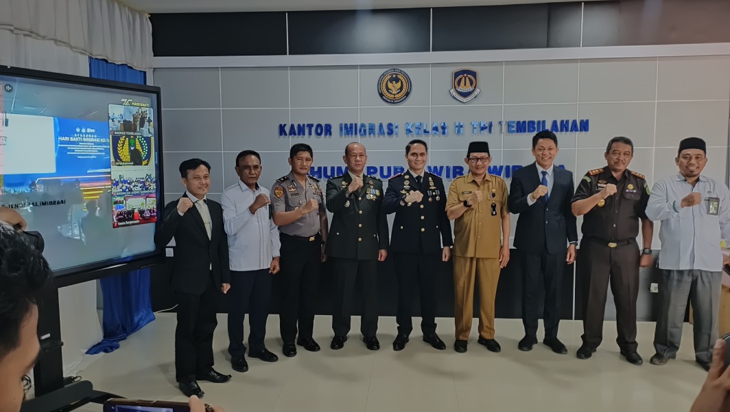 Kasdim 0314/Inhil Hadiri Upacara dan Syukuran Hari Bhakti Imigrasi ke-76 di Tembilahan