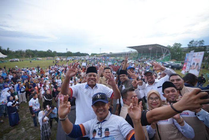 Muhamad Nasir dan Alfedri Usung Sinergi Pembangunan Saat Kampanye Akbar di Kandis