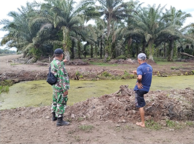 Babinsa Koramil 06/Kateman Intensifkan Patroli Tapal Batas, Cegah Karhutla di Teluk Belengkong
