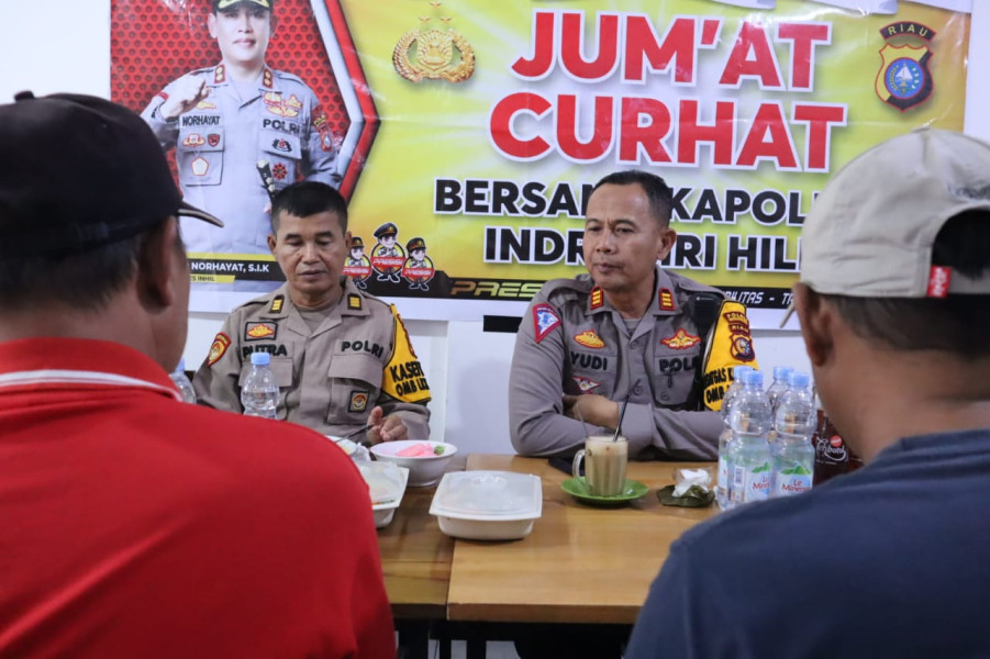 Jumat Curhat,Polres Inhil Terima Keluhan Terkait Pengguna Kendaraan Sering Terobos Lampu Merah