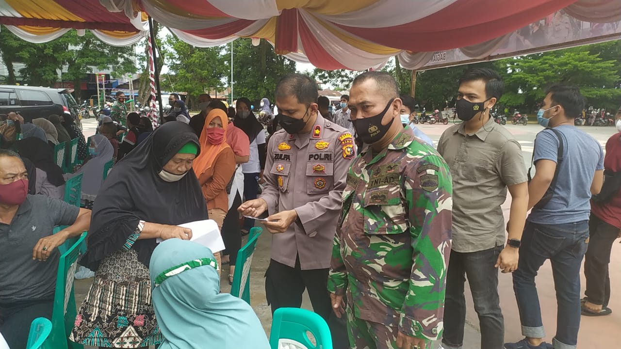 Bhayangkara Ke 75  Polres Inhu Menggelar Giat Vaksinasi Massal