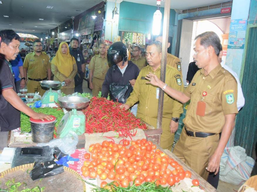 Pastikan Ketersediaan dan Stabilitas Bahan Pokok, Bupati Bengkalis Lakukan Sidak Pasar