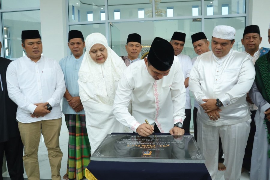 Momen Idul Adha, Polres Inhu Resmi Gunakan Mesjid Al-Fakhri dan Potong Hewan Qurban