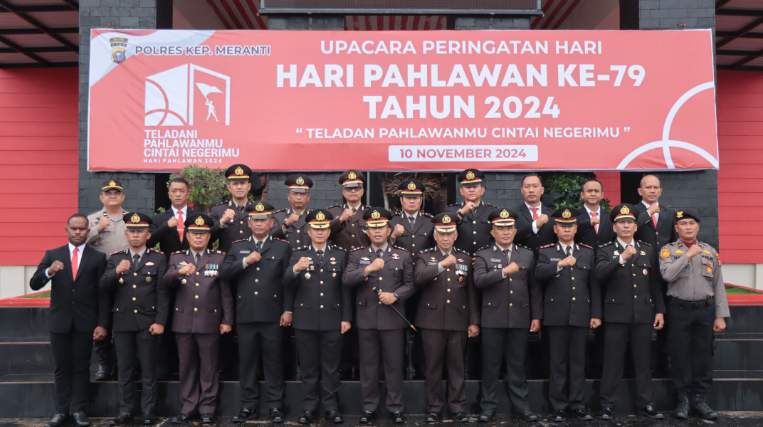 Pimpin Upacara Hari Pahlawan, Kapolres Kep Meranti: Teladani Pahlawan dengan Jaga Persatuan Menjelang Pilkada