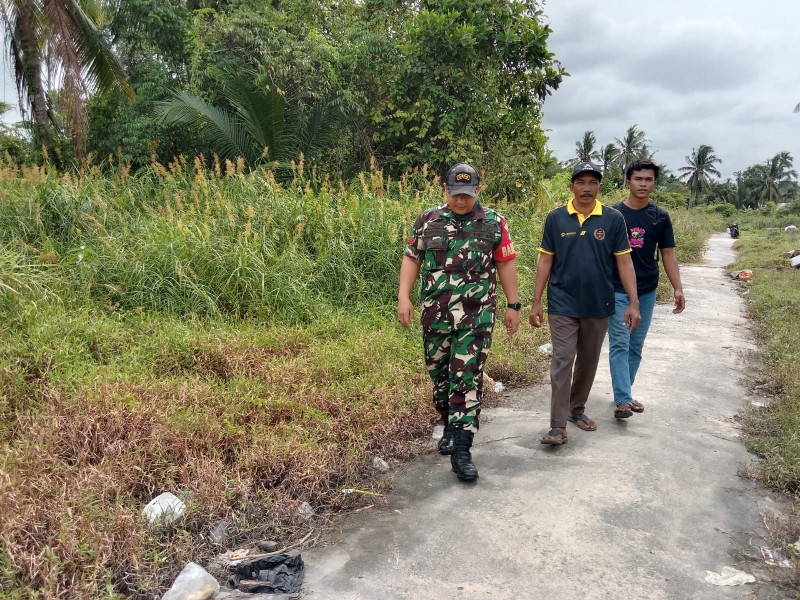 Cegah Karhutla, Koramil 06/Kateman Intensifkan Patroli Tapal Batas