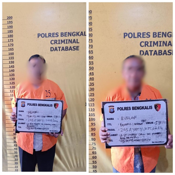 Ungkap Kasus Mafia Tanah, Polres Bengkalis Menetapkan Dua Tersangka