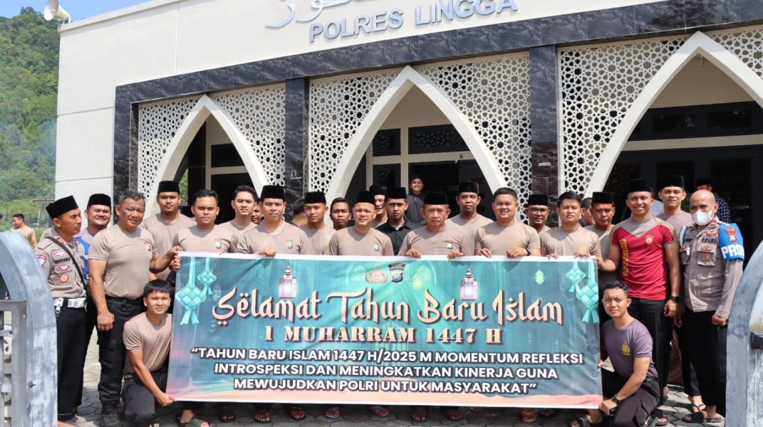 Peringati 1 Muharram 1447 H, Polres Lingga Jadikan Tahun Baru Islam Momentum Refleksi dan Penguatan Kinerja.