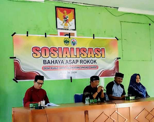 Pemerintah Desa Kualaraya Sosialisasi Bahaya Asap Rokok