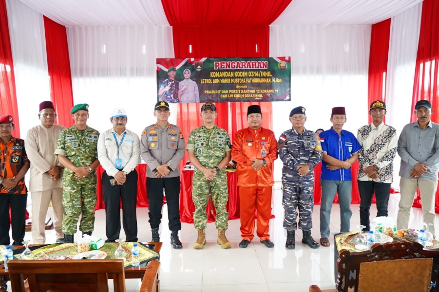 Kunker ke Koramil 11/PBR, Dandim 0314/Inhil Ajak Masyarakat Jaga Kondusivitas Wilayah