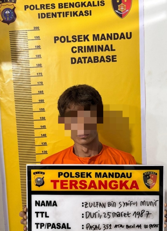 Tega Aniaya Ibu Kandung, Pria di Duri Diringkus Oleh Polsek Mandau