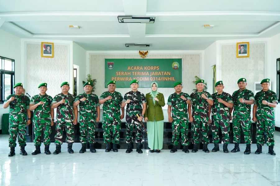 Dandim 0314/Inhil Pimpin Korps Serah Terima Jabatan Perwira