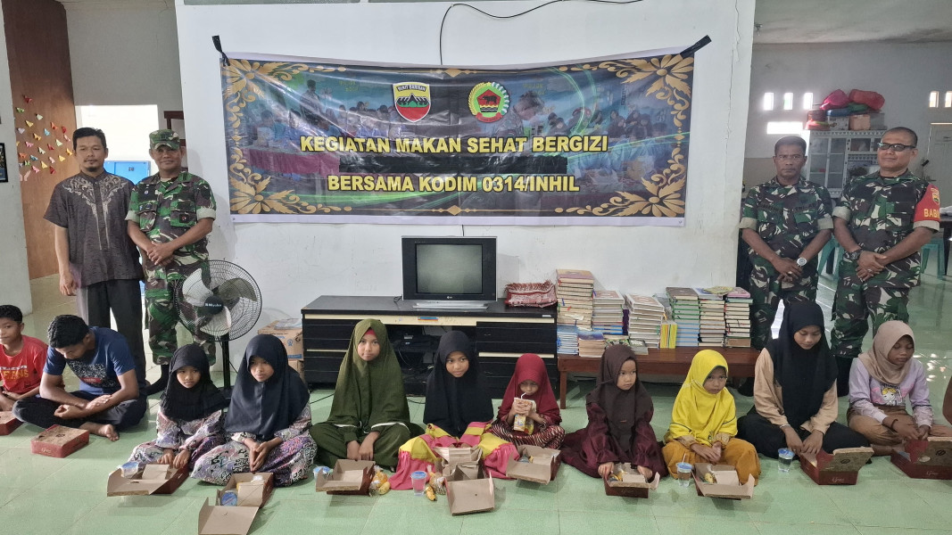 Kodim 0314/Inhil Laksanakan Uji Coba Program Makanan Bergizi Gratis di Panti Asuhan Muhammadiyah Tembilahan