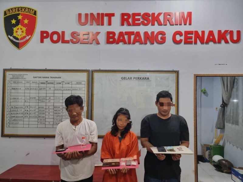 Polsek Batang Cenaku Ringkus Tiga Pengedar Narkoba, Salah Satunya Ternyata DPO