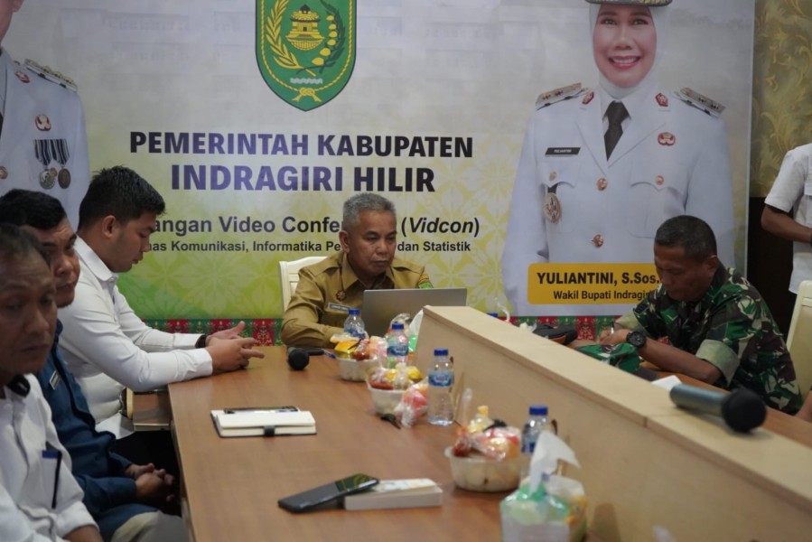 Inhil Komitmen Kendalikan Inflasi, Ikuti Rakor Nasional Virtual Bersama Kemendagri