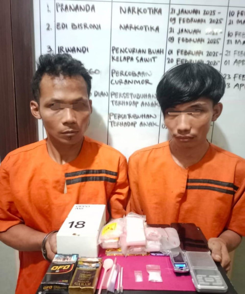 Polsek Rengat Barat Ringkus Dua Pelaku Narkoba